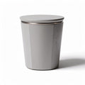 Contenitore in plastica grigia con coperchio rotondo 20 x 20 x 25cm
