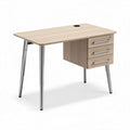 Scrivania in legno con cassetti e struttura metallica 120 x 60 x 75cm