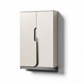 Mobiletto da parete in legno chiaro con porte scorrevoli 80 x 50 x 15cm