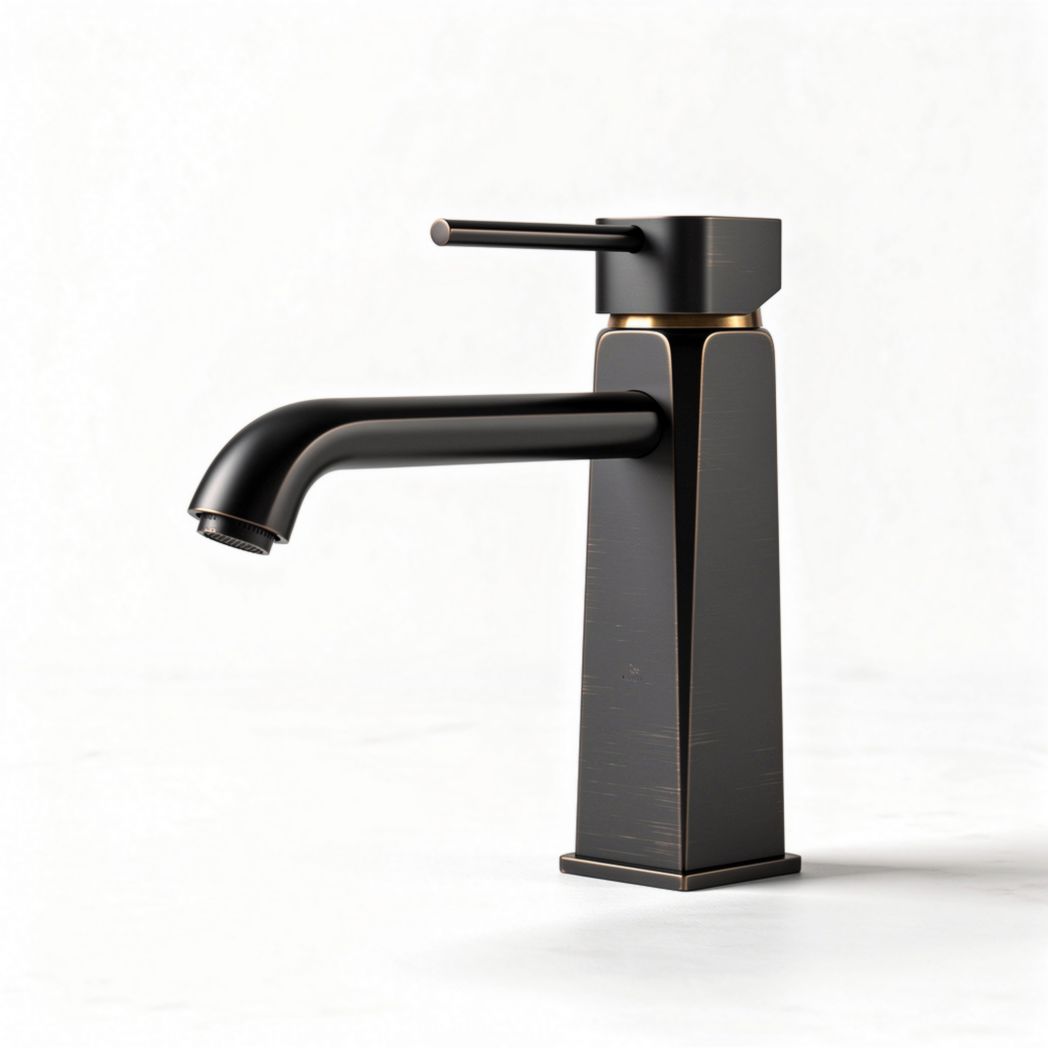 Rubinetto da bagno in ottone nero finitura opaca dimensioni 25 x 10 x 15cm